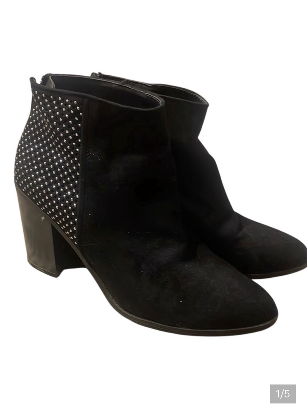A7- size 9 ankle boots dressy suede madden nyc style rain